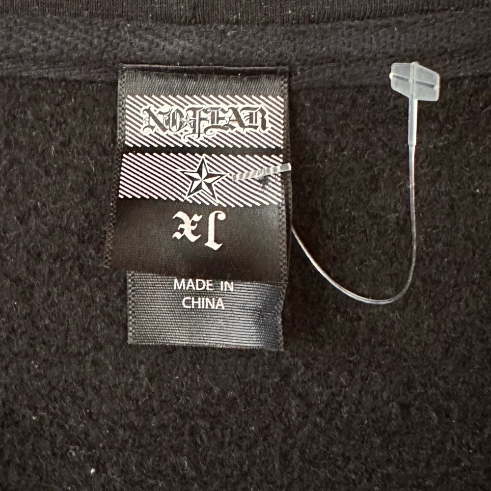 NO FEAR | Vintage Graffiti Spray Paint Can Mask Zip Up Hoodie Sweatshirt Size XL - Picture 5 of 6